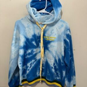 Warm Fun Women's Warm Waves Hoodie Blue Tie-Dye Size Medium